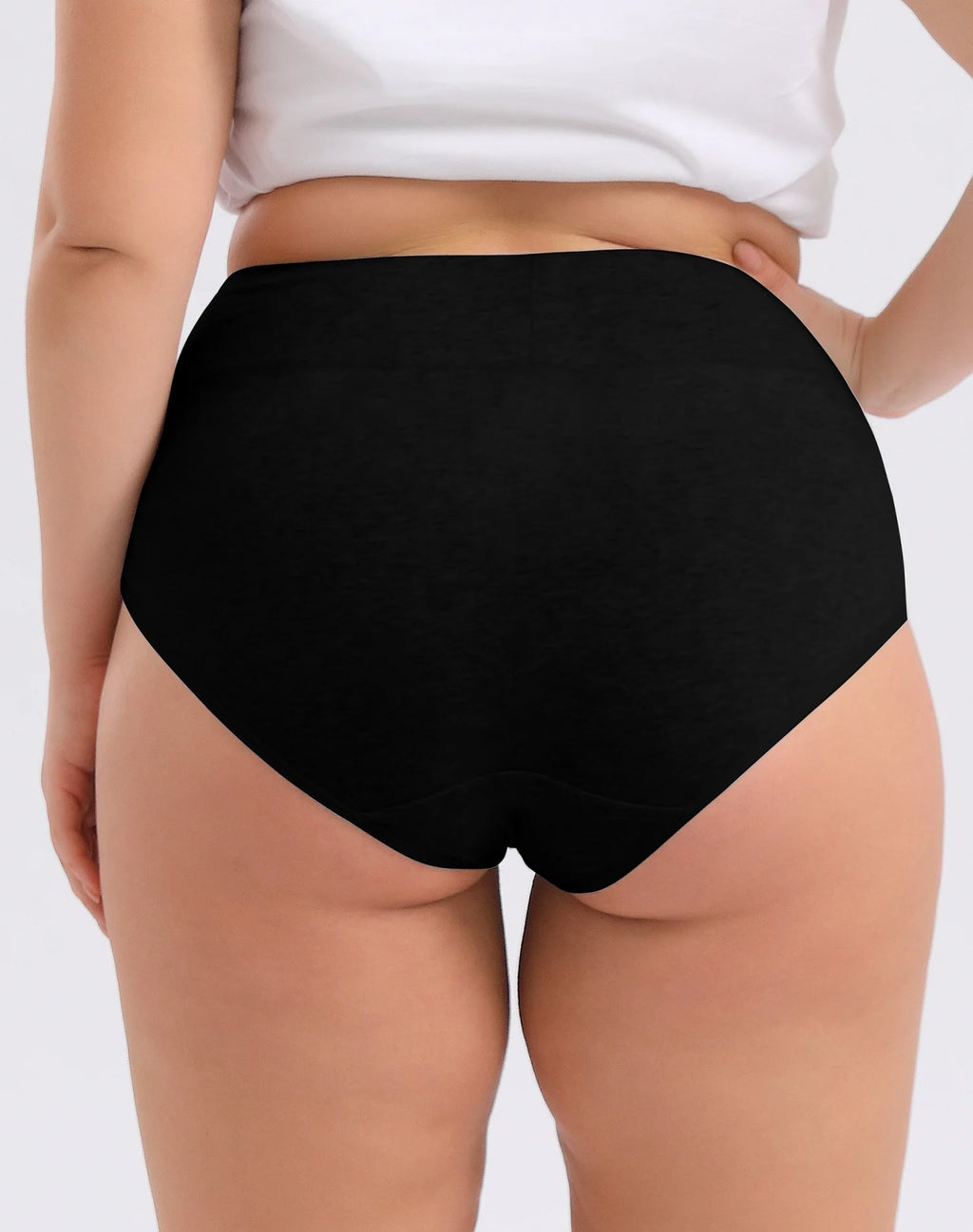 Cotton High Waisted Briefs Panties 4-Pack D7074