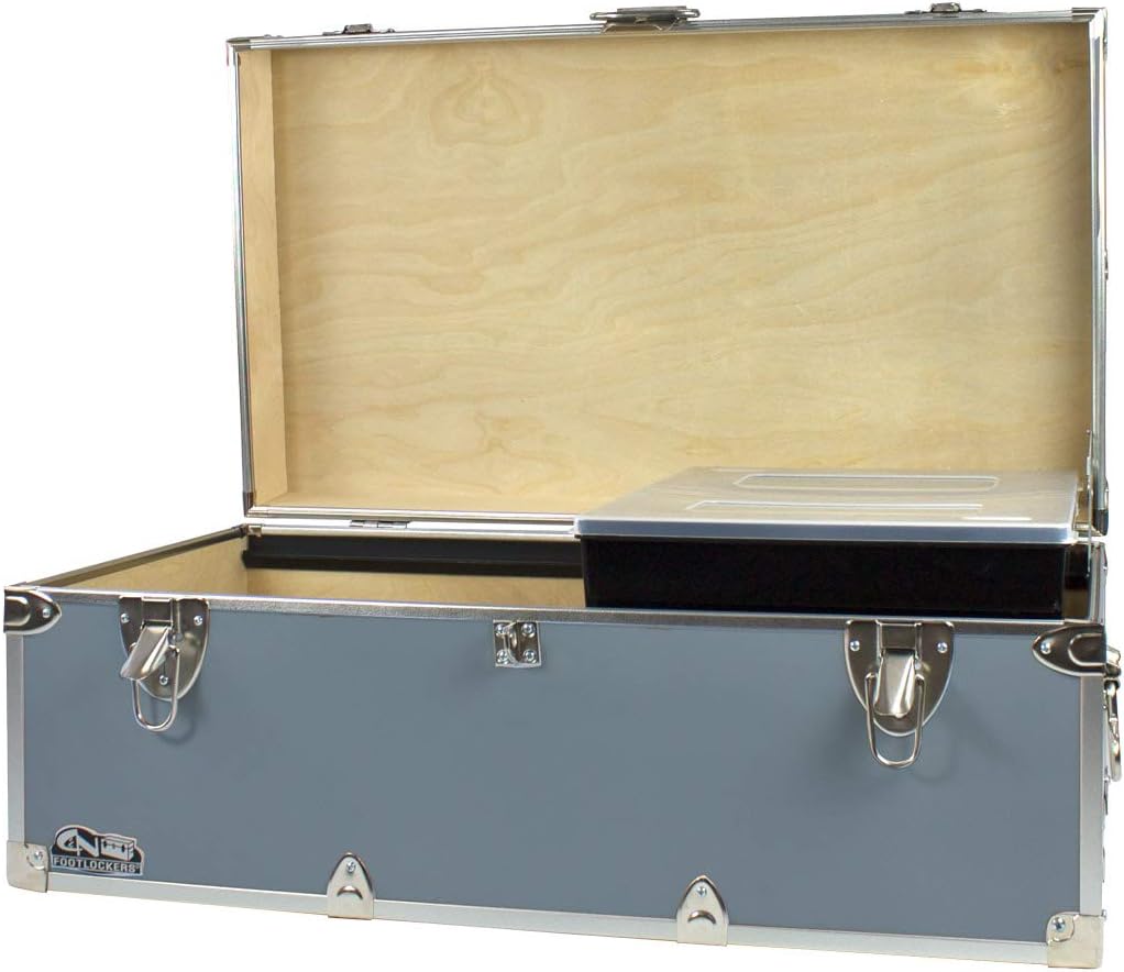 Footlocker Storage Chest with Organizer Tray - 32 x 18 x 13.5 Inches (Lilac) T876