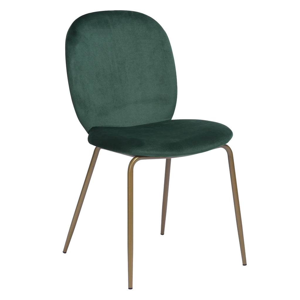 Green Velvet Upholstered Dining Chairs Set of 2 I303