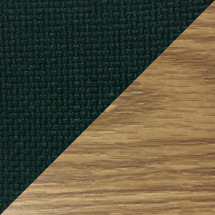Light Oak/Foliage Green 2-Seat Chair with Center Arms D1630