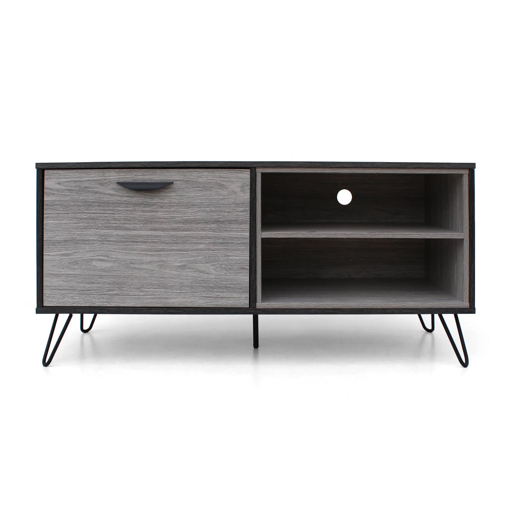 Grey Oak Two Toned Faux Wood TV Stand C352