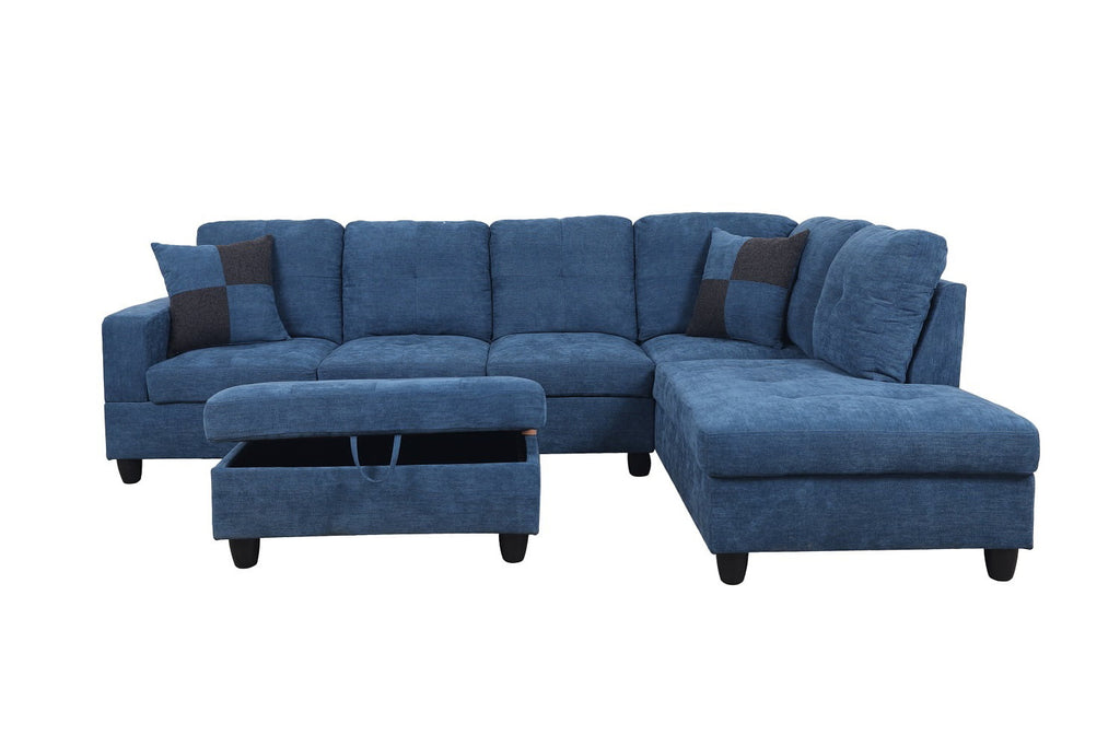 Sectional Sofa with Chaise and Ottoman F712025