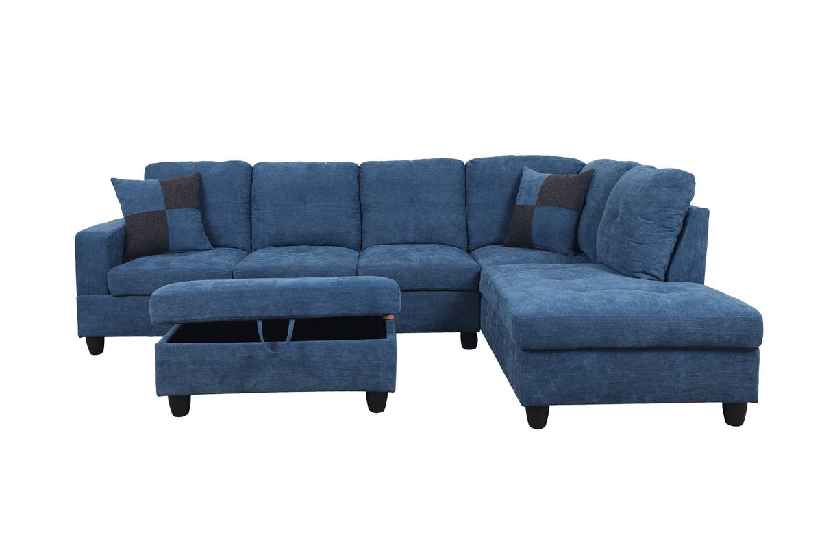 Sectional Sofa with Chaise and Ottoman F712025