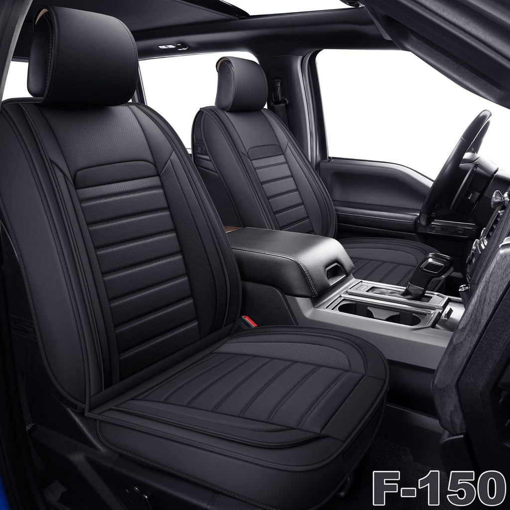 Gray Faux Leather Full Set Pickup Truck Seat Covers R8254
