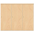Smooth Flush Stain Grade Maple Solid Core MDF Interior Closet Sliding Door with Matching Trim Q901711