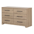 6 Drawer Double Dresser T297