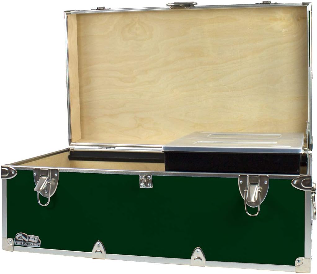 Footlocker Storage Chest with Organizer Tray - 32 x 18 x 13.5 Inches (Lilac) T876