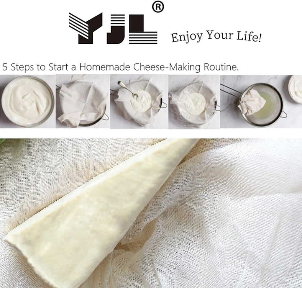100% Cotton Unbleached Fine Cheesecloth, 54 Sq Feet, Pack of 2 P1346