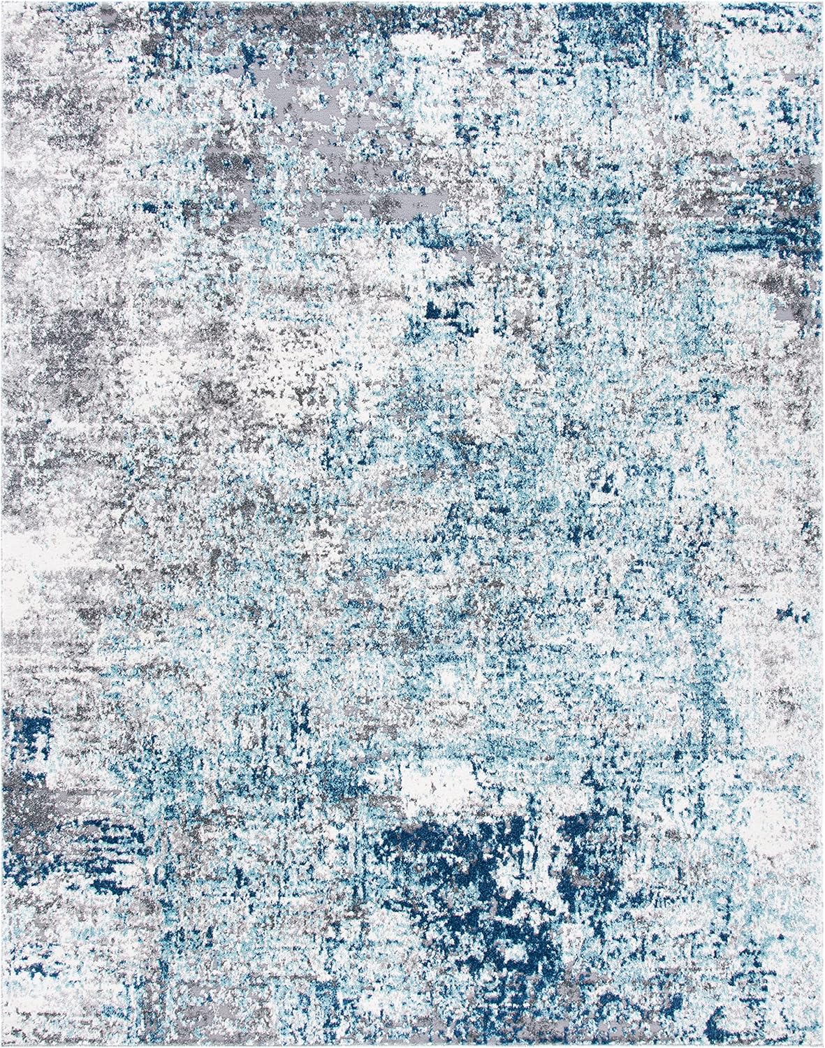 12' x 15' Light Blue/Grey Non-Shedding Area Rug Q5107