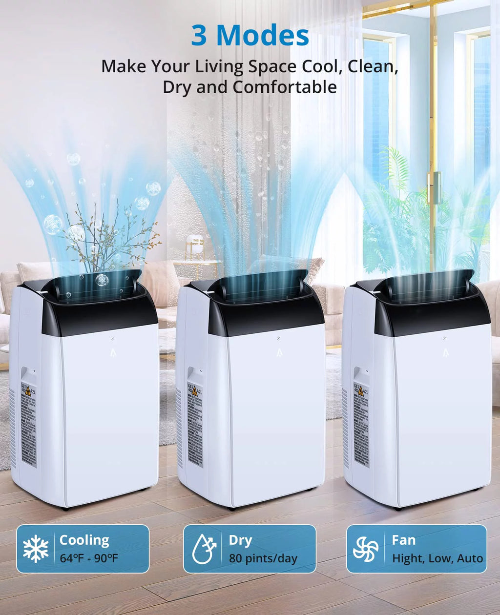 14000 BTU Portable Air Conditioner with Remote Control T401