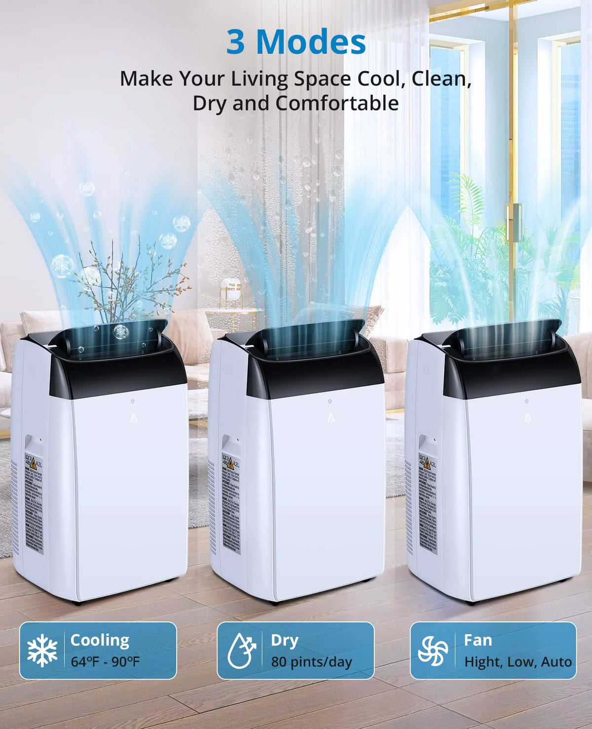 14000 BTU Portable Air Conditioner with Remote Control T401