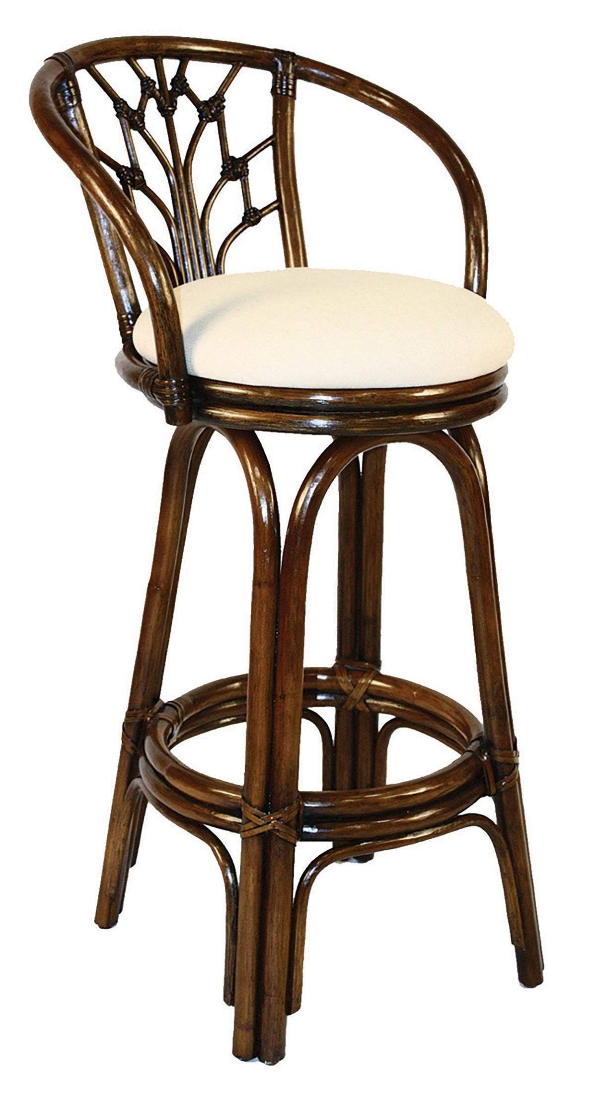 Swivel Rattan Counterstool in Antique Finish H877