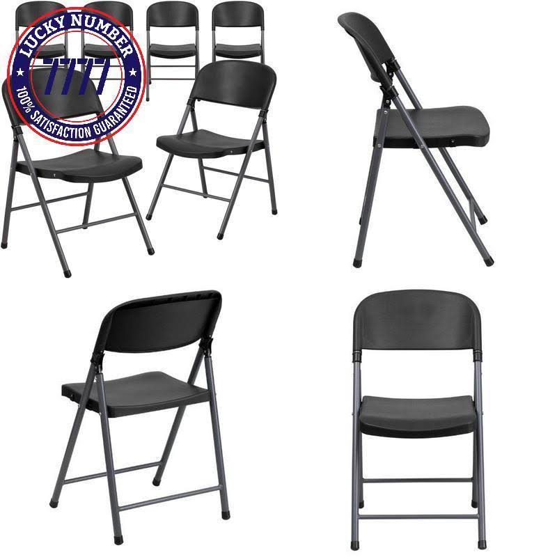 Black Plastic Folding Chair T930
