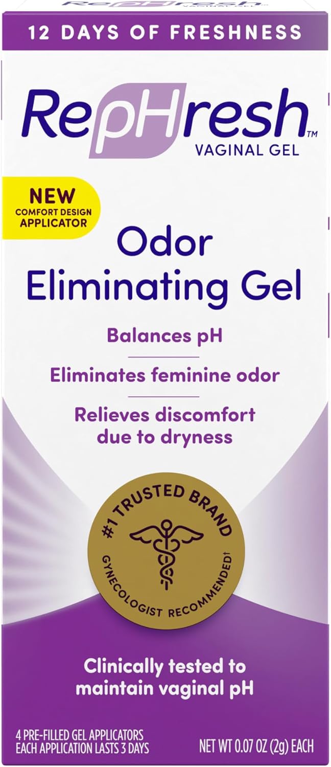 Odor Eliminating Vaginal Gel, 4ct (0.07oz) & Feminine Wash, 12 oz B95472