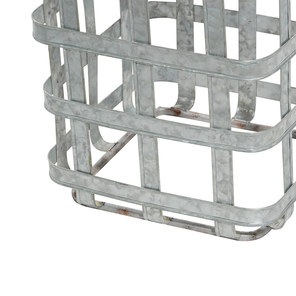 Gray Metal Farmhouse Accent Table Set of 2 E908