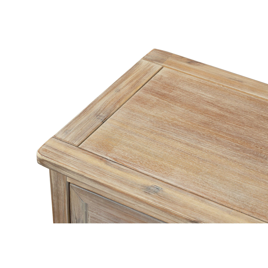 Rustic Storage Cabinet with 2 Drawers and 4 Fabric Basket V5072