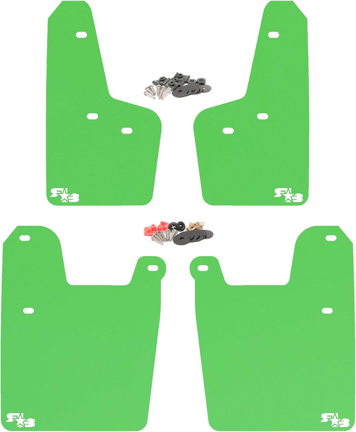 Black with White Logo Mud Flaps for Subaru Forester A336