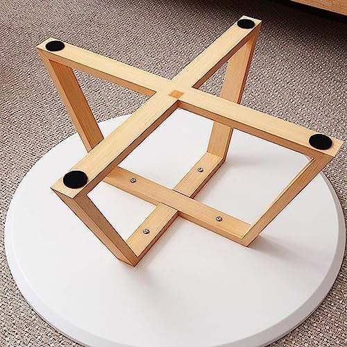 Solid Wood Round Coffee Table 31.5'' White D674387