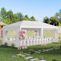 10x30 Waterproof White Canopy Tent with 8 Removable Sidewalls V6122