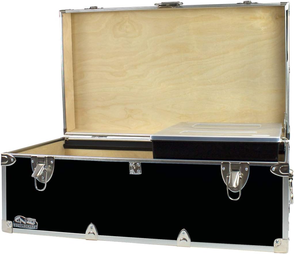 Footlocker Storage Chest with Organizer Tray - 32 x 18 x 13.5 Inches (Lilac) T876