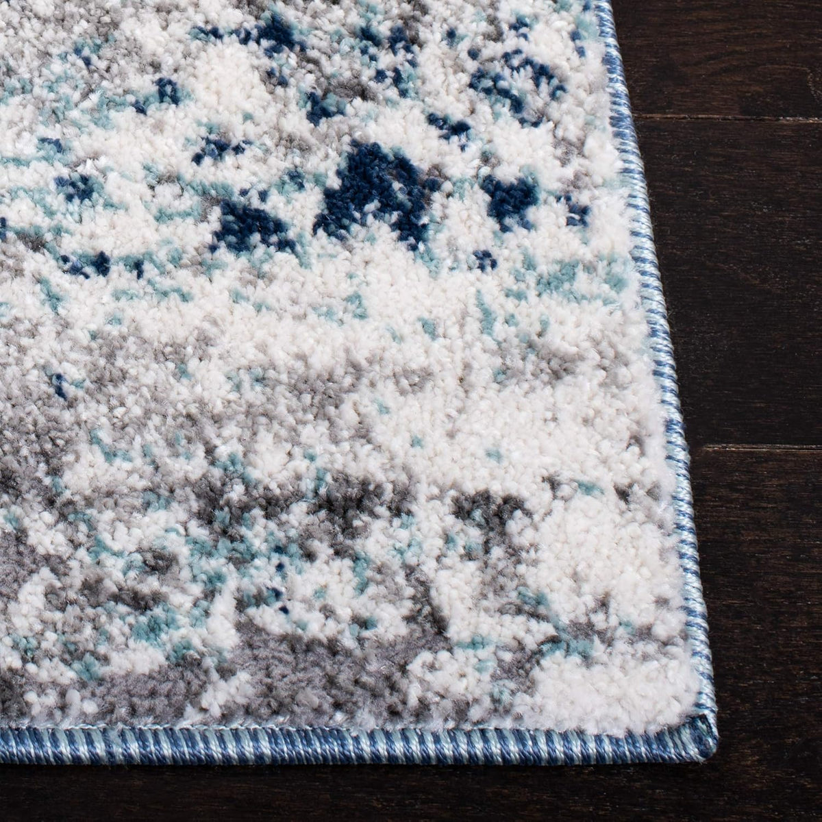 12' x 15' Light Blue/Grey Non-Shedding Area Rug Q5107