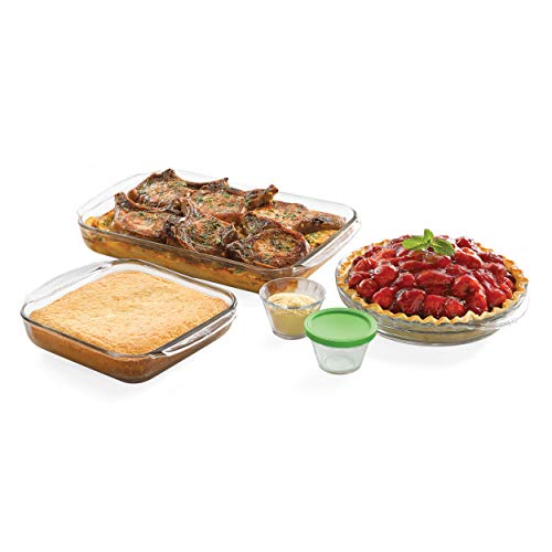 7-Piece Glass Casserole and Bakeware Set with 4 Lids K77016