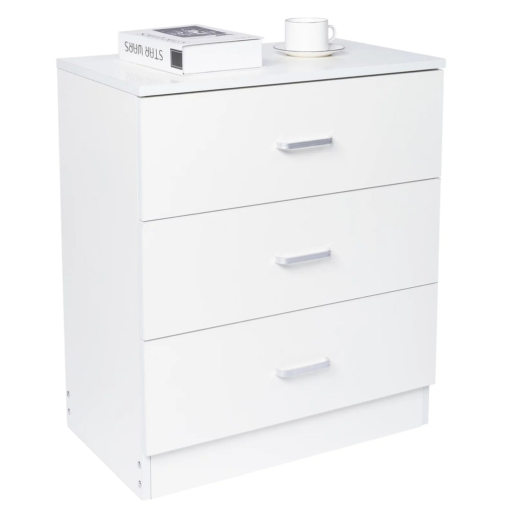 White 3-Drawer Wooden Dresser C89604