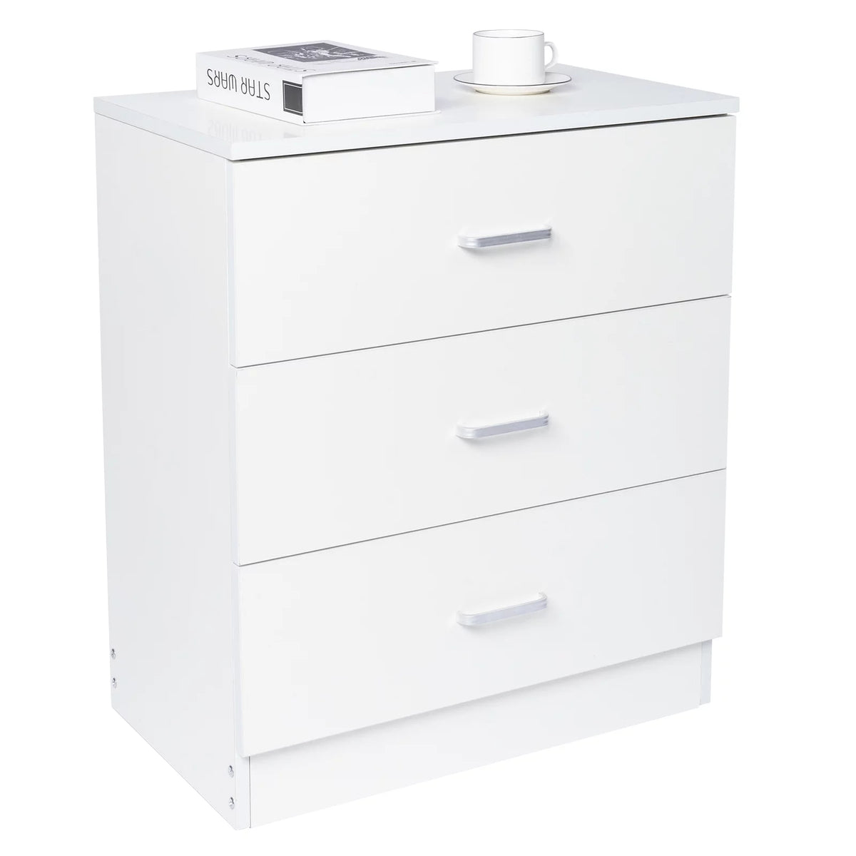 White 3-Drawer Wooden Dresser C89604