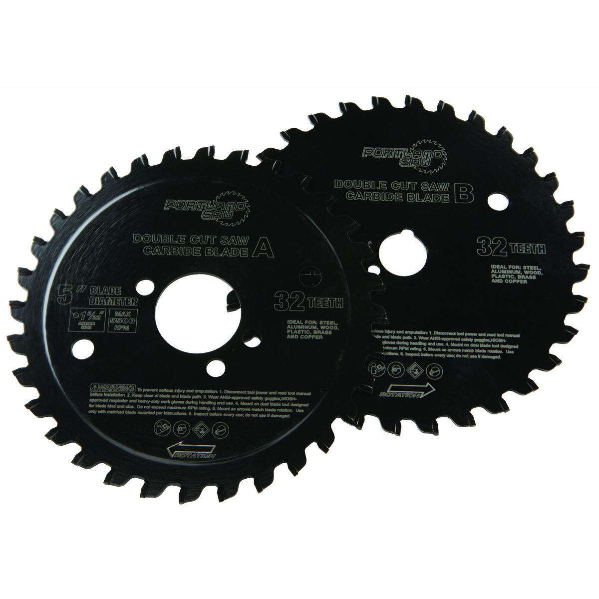 5 in. 32T Double Cut Circular Saw Blade 2 Pack R468161