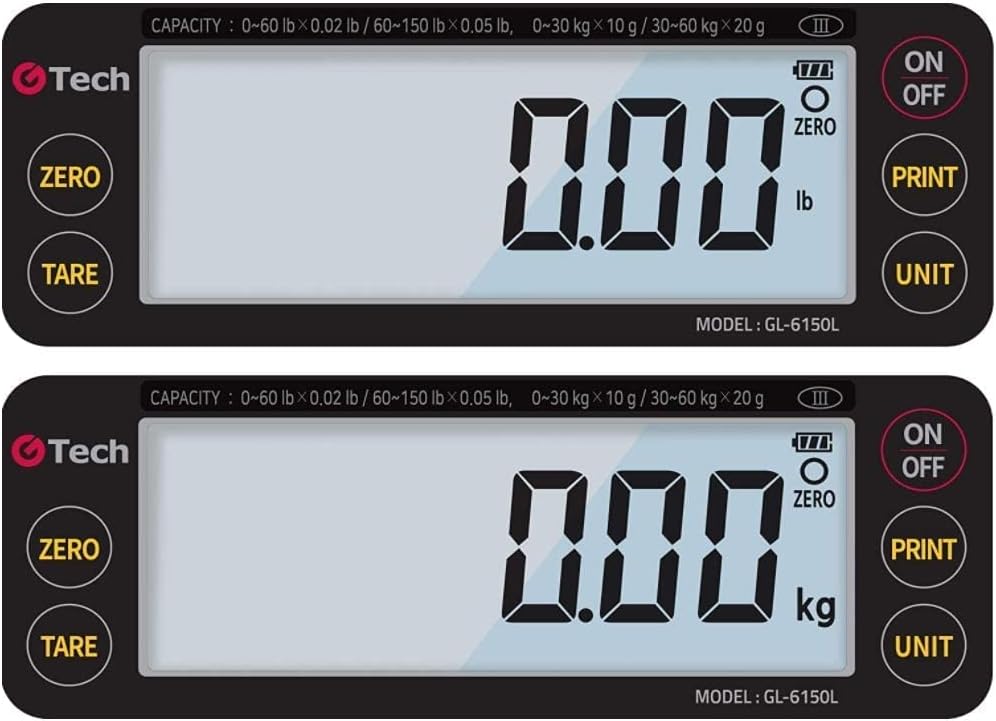 Portable Bench Scale, 300lbs Capacity, Dual Range, Lb/Kg Switchable E257856