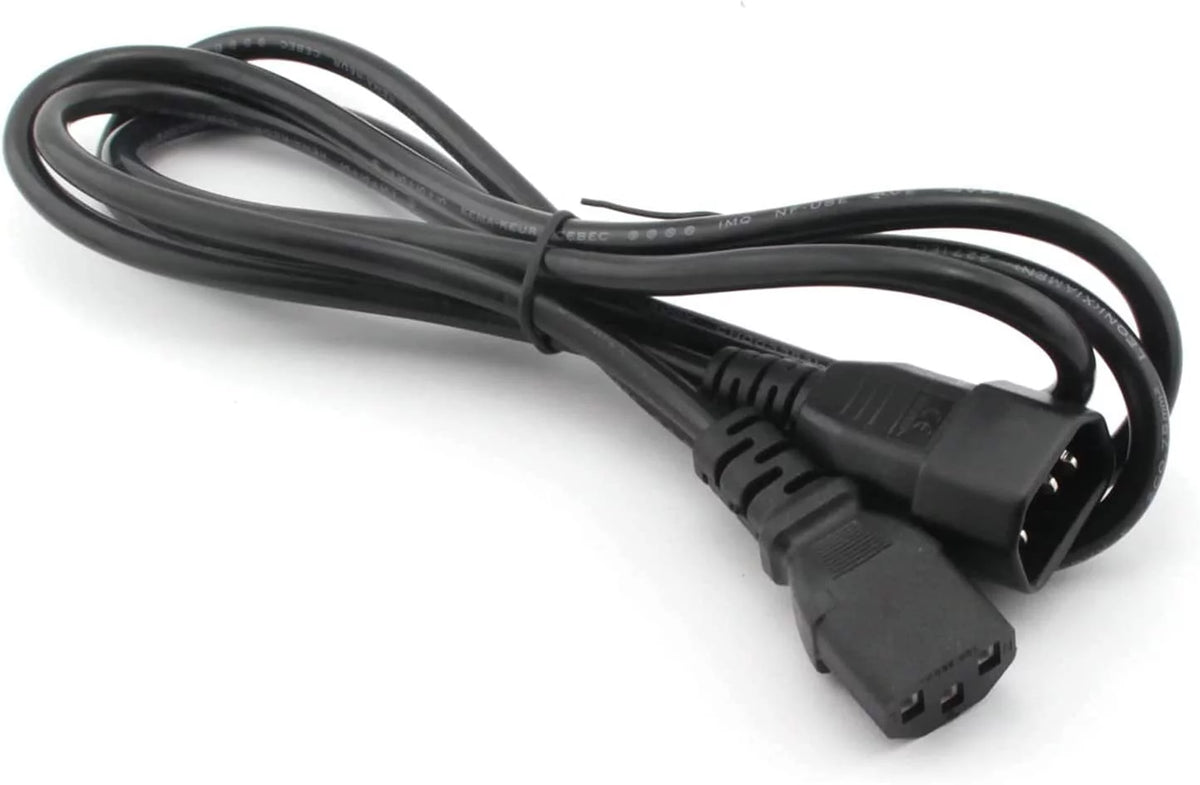 2-Pack 18Awg 250V 10A IEC 320 C13 to C14 Power Cable 6 Feet V654