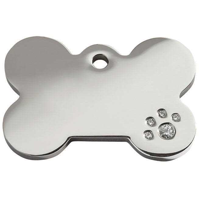 Diamante Pet ID Tag Bone G417797