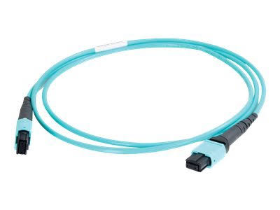 10M MPO to MPO Fiber Array Cable OM4 Plenum Rated Aqua V326562