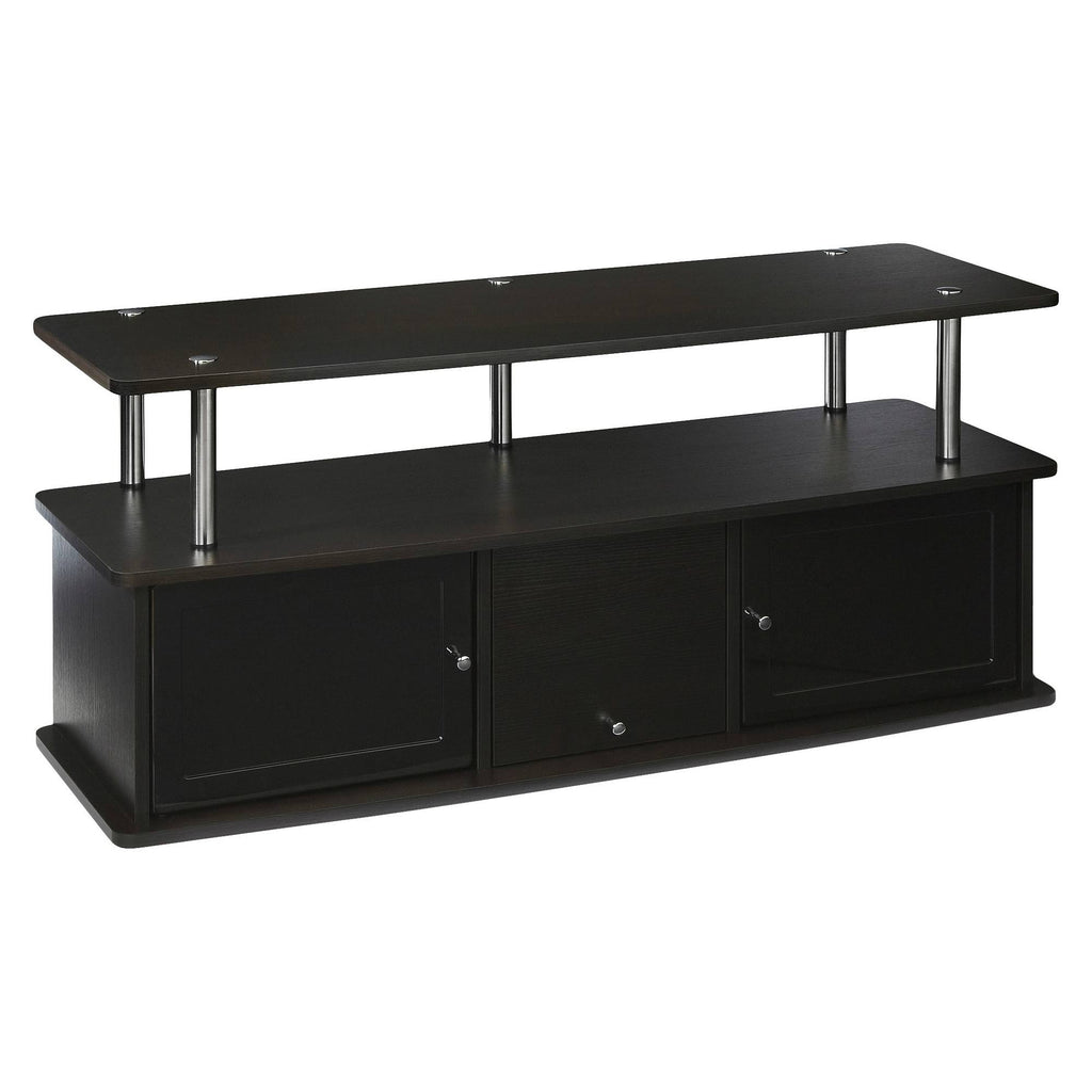 Espresso TV Stand with 3 Cabinets D669975
