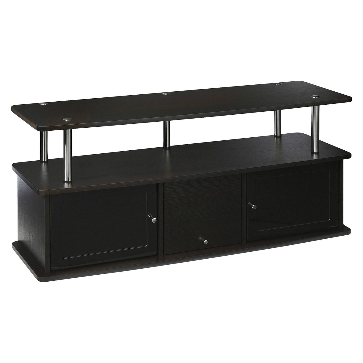 Espresso TV Stand with 3 Cabinets D669975