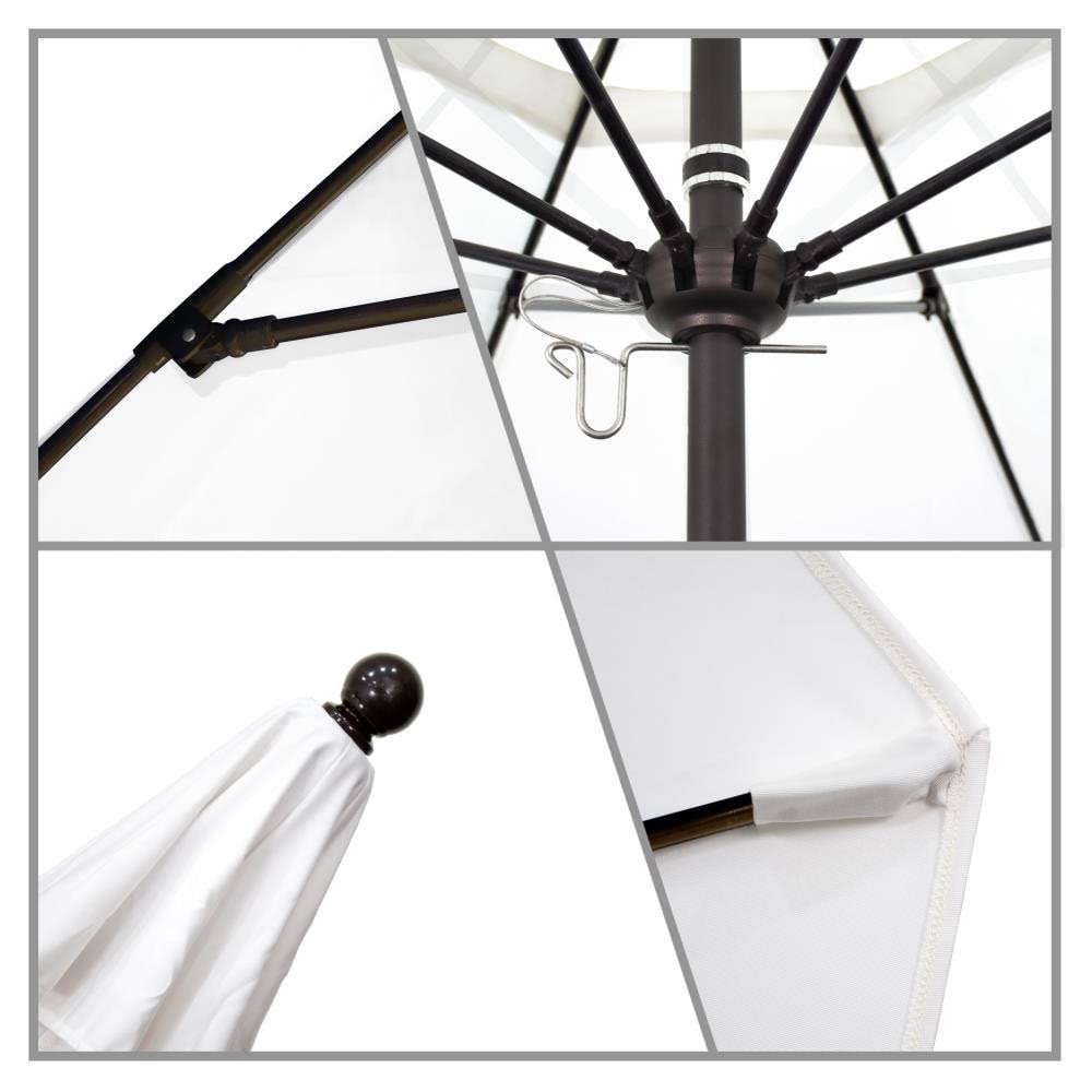 11 ft. Fiberglass White Market Umbrella D10492