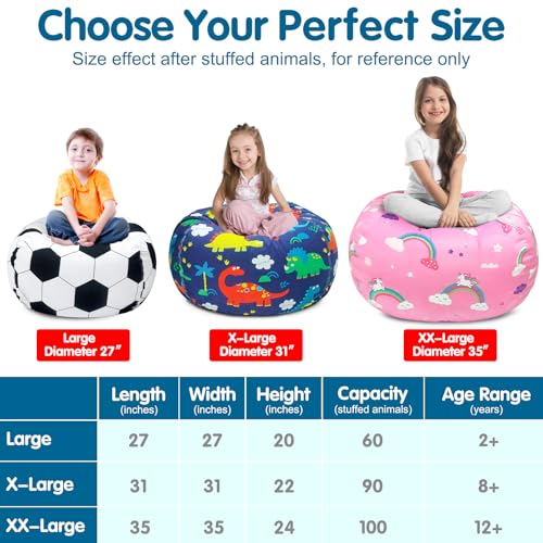 Stuffed Animal Storage Bean Bag Chair Cover S39252