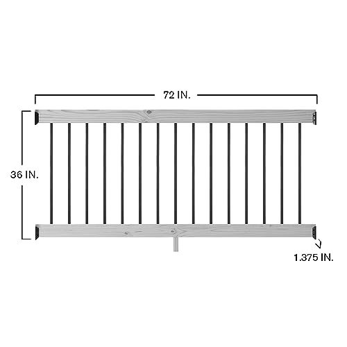 6 ft. Cedar Rail Kit with Aluminum Square Balusters W899
