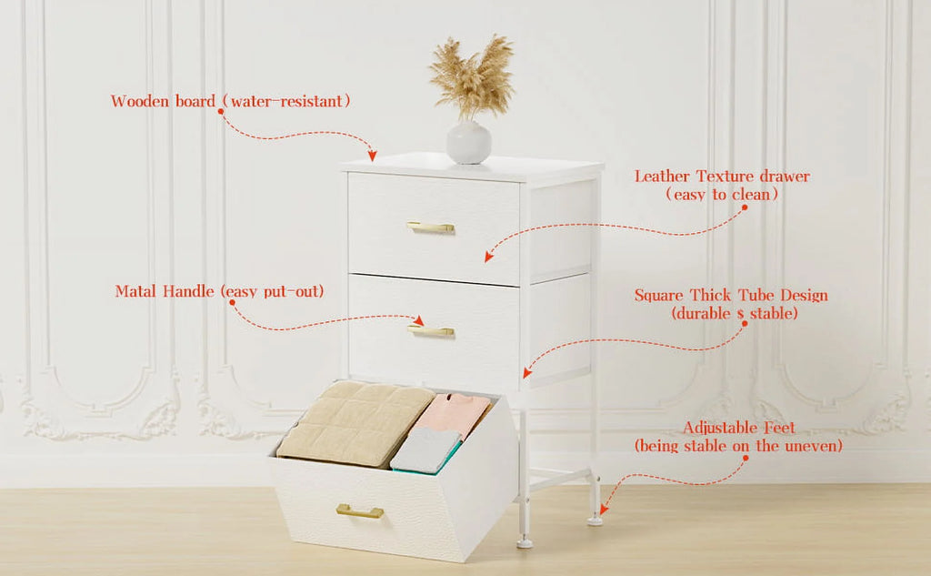 3 Drawer Nightstand G308