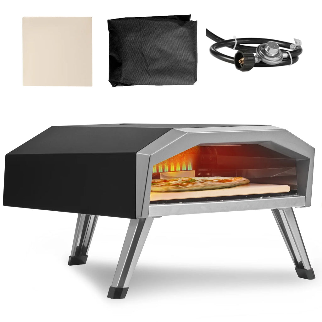 13" Portable Outdoor Pizza Oven Stainless Steel U42670