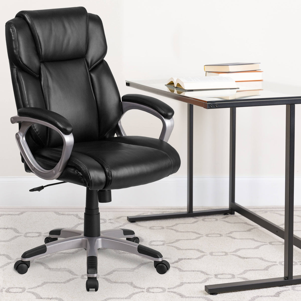 Black LeatherSoft Executive Swivel Office Chair R5921