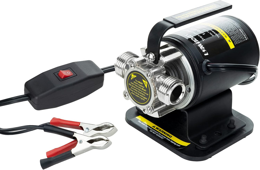 12V Portable Self-Priming Water Transfer Pump with Suction Hose Kit N482369