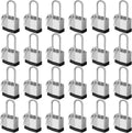 24 Padlocks Keyed Alike, 48 Keys, Pick Resistant Brass Pin Cylinder Padlock T49069