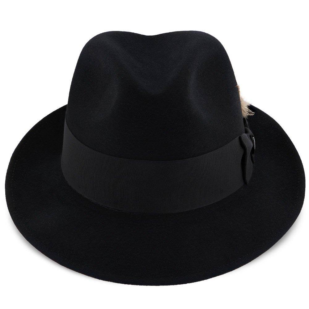 Caribou Fur Felt Fedora Hat Size 7 1/8 E124038