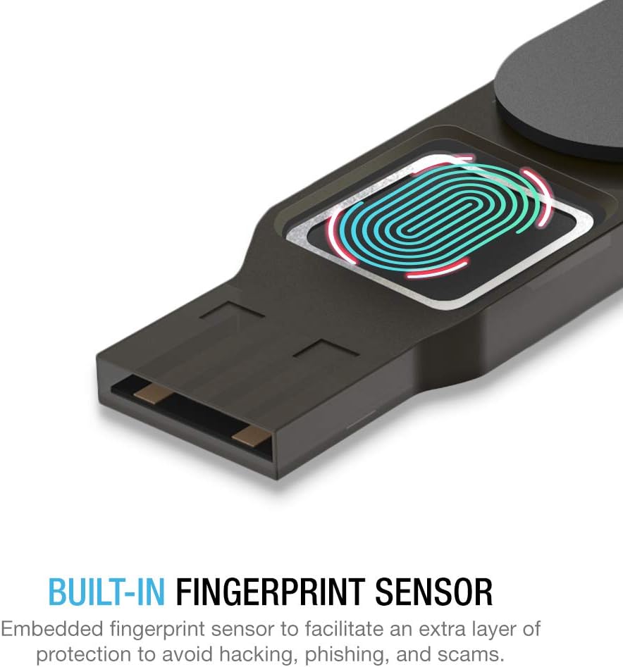Black FIDO2 Security Key USB A W1846