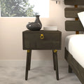 Mocha Solid Wood Nightstand P9593