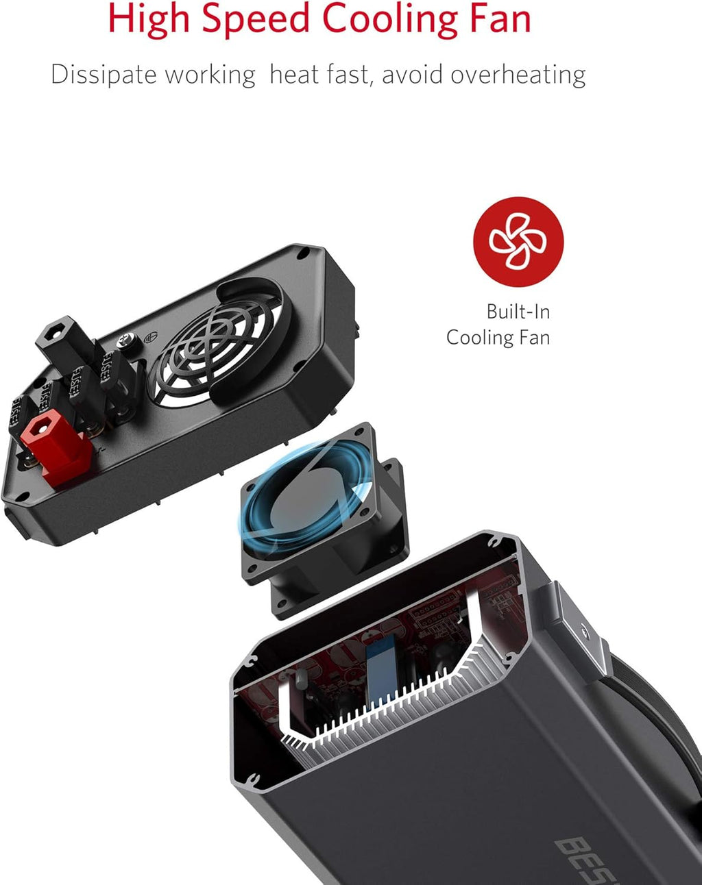 1200W Power Inverter with LCD Display Dual USB Car Charger R9629
