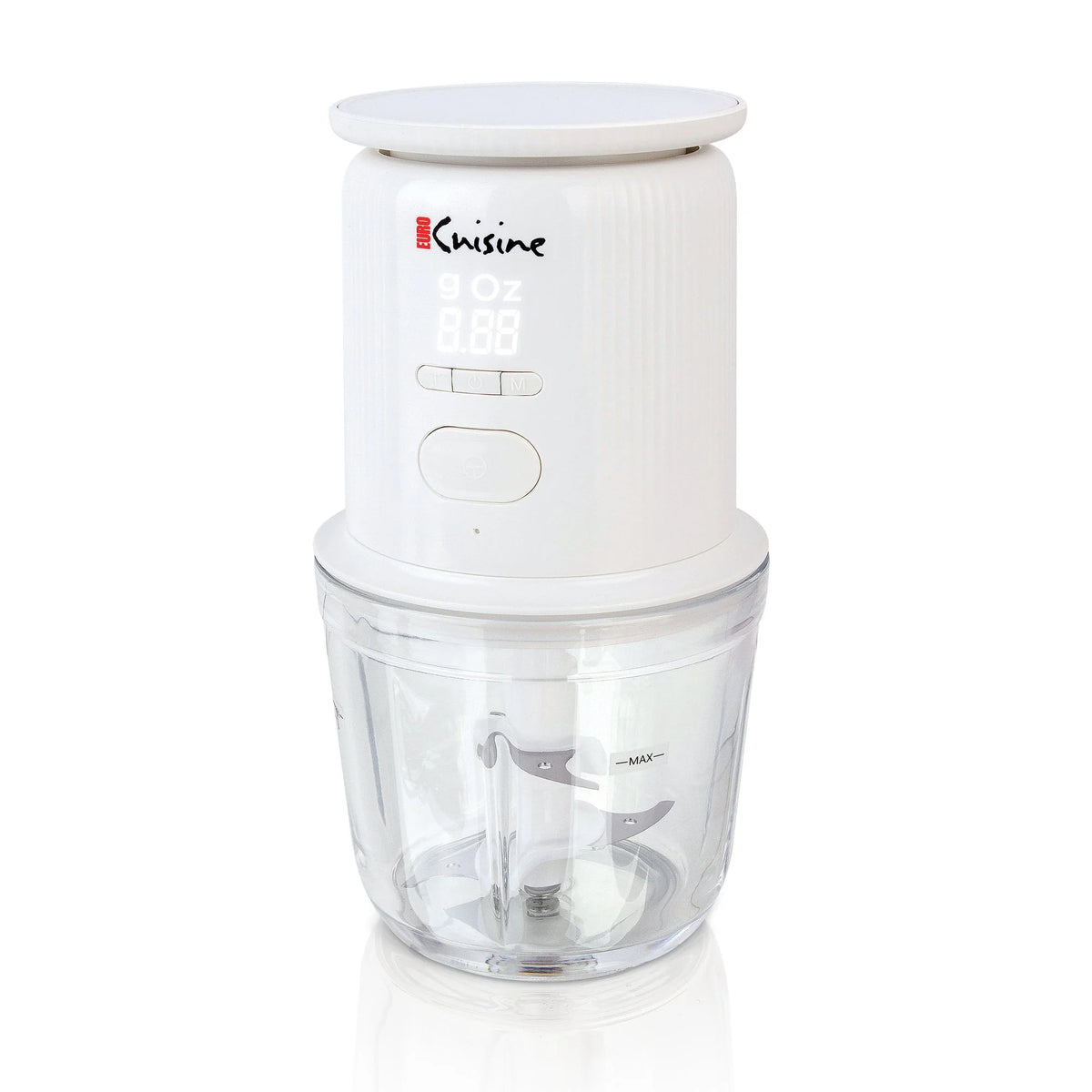 Cordless Rechargeable Chopper With Scale And Two Glass Bowls And 2 Blades H850088
