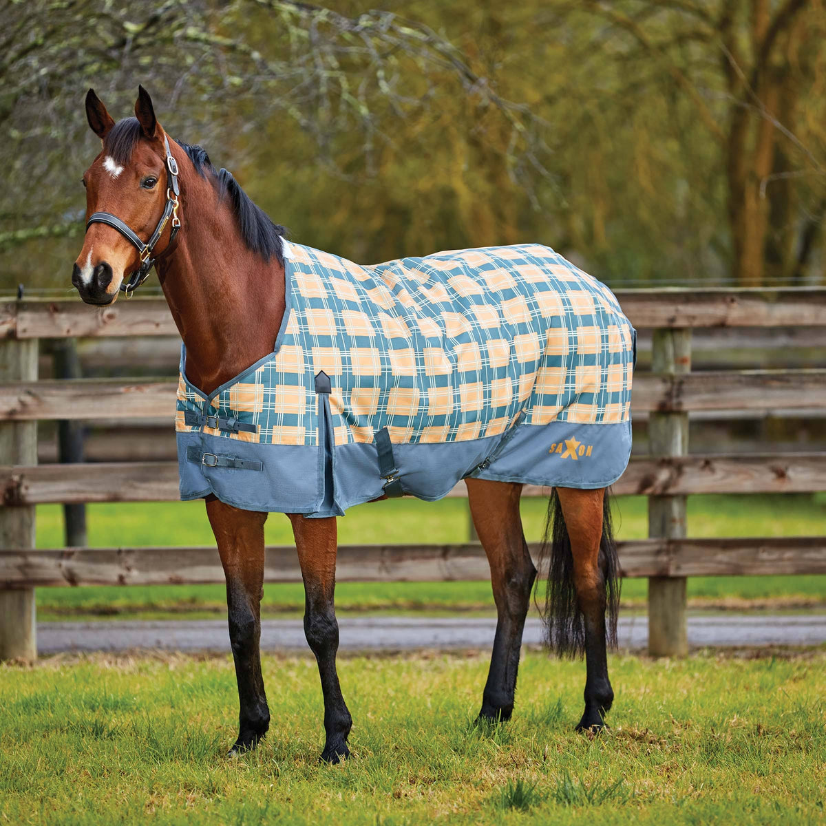 Navy/Red Plaid Heavy Neck M838207