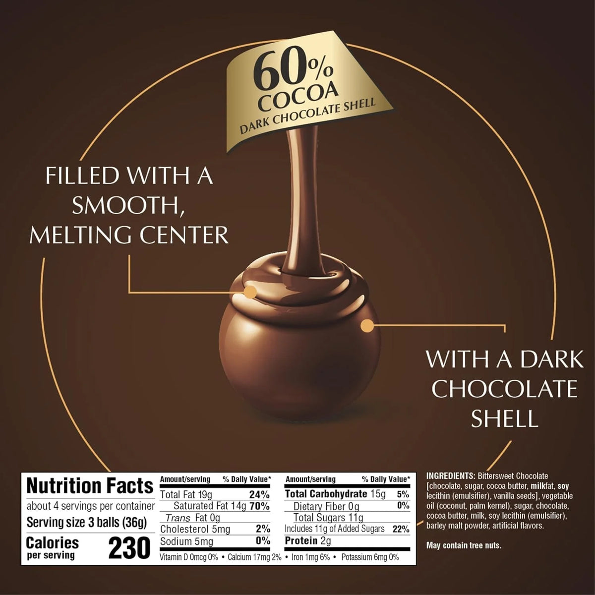 Milk Chocolate Truffles, 5.1 oz. Bag (6 Pack) J4959